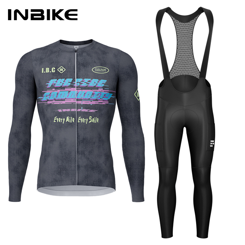 Mountain Biking Jerseys Men - Inbike primavera outono conjunto de ciclismo