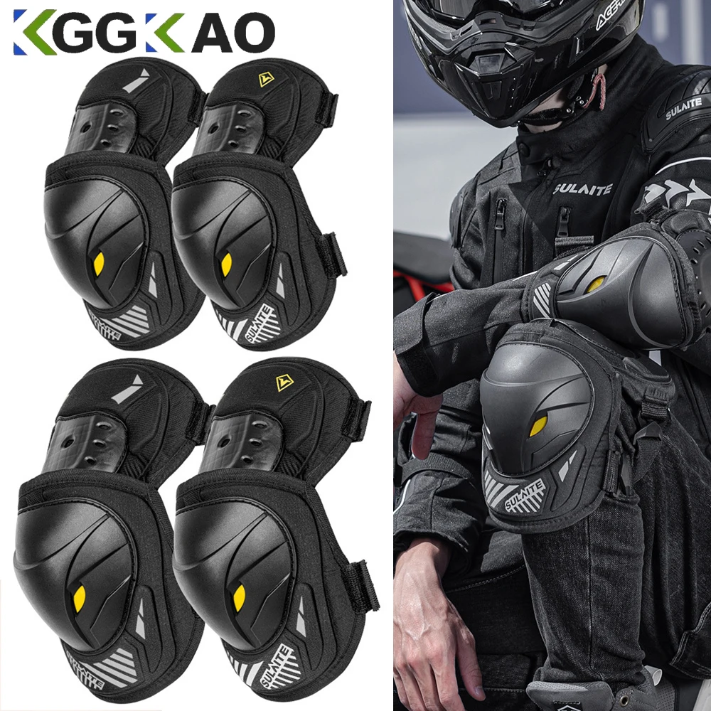 Mountain Biking Knee And Elbow Pads - 1 Par de Protetores de Joelho