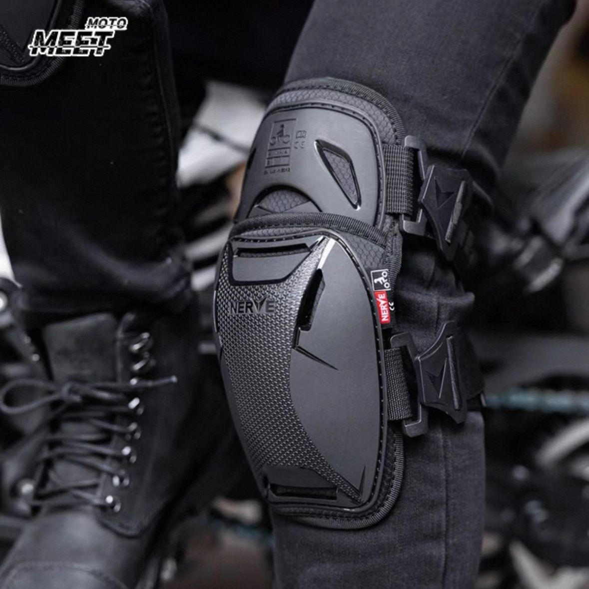 Mountain Biking Knee And Elbow Pads - Joelheiras NERVE para Motocicleta, Protetores de