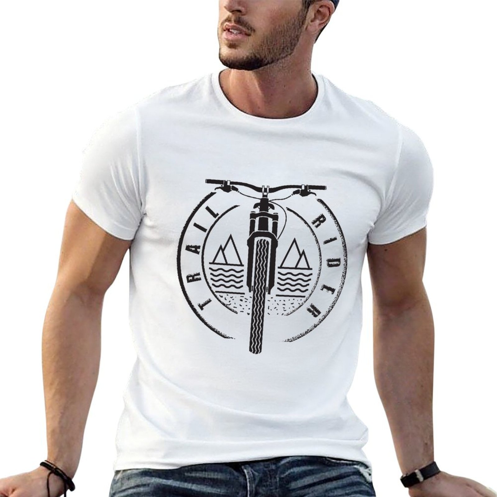 Mountain Biking Essentials - Camiseta masculina Trail Rider - preta