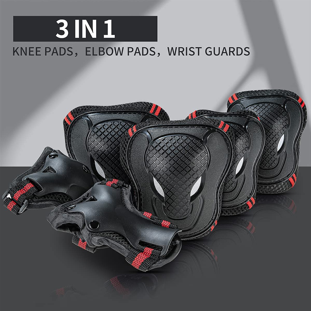 BraceTop 6 Pçs/set Adolescente - Mountain Biking Knee Pads avaliação e preço